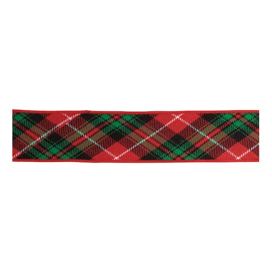 Melrose 2.5" x 5yd. Tartan Plaid Wired Cotton Ribbon